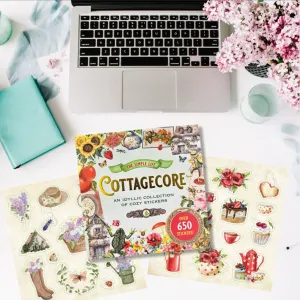 Cottagecore Sticker Book | Idyllic Collectin of Cozy Stickers | Over 650 Stickers