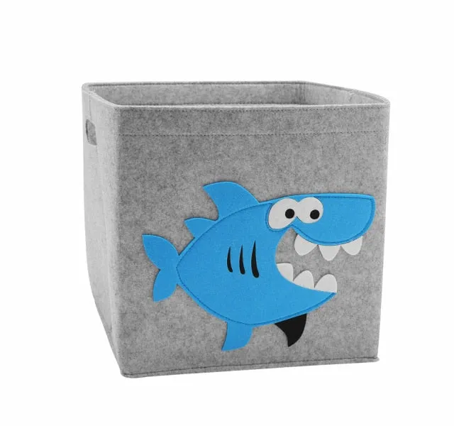 Creative Cartoon Animal Storage Box Felt Fabric Cube Nursery Shelf Home Closet Folding Storage Basket For Kids Toys Organizer
