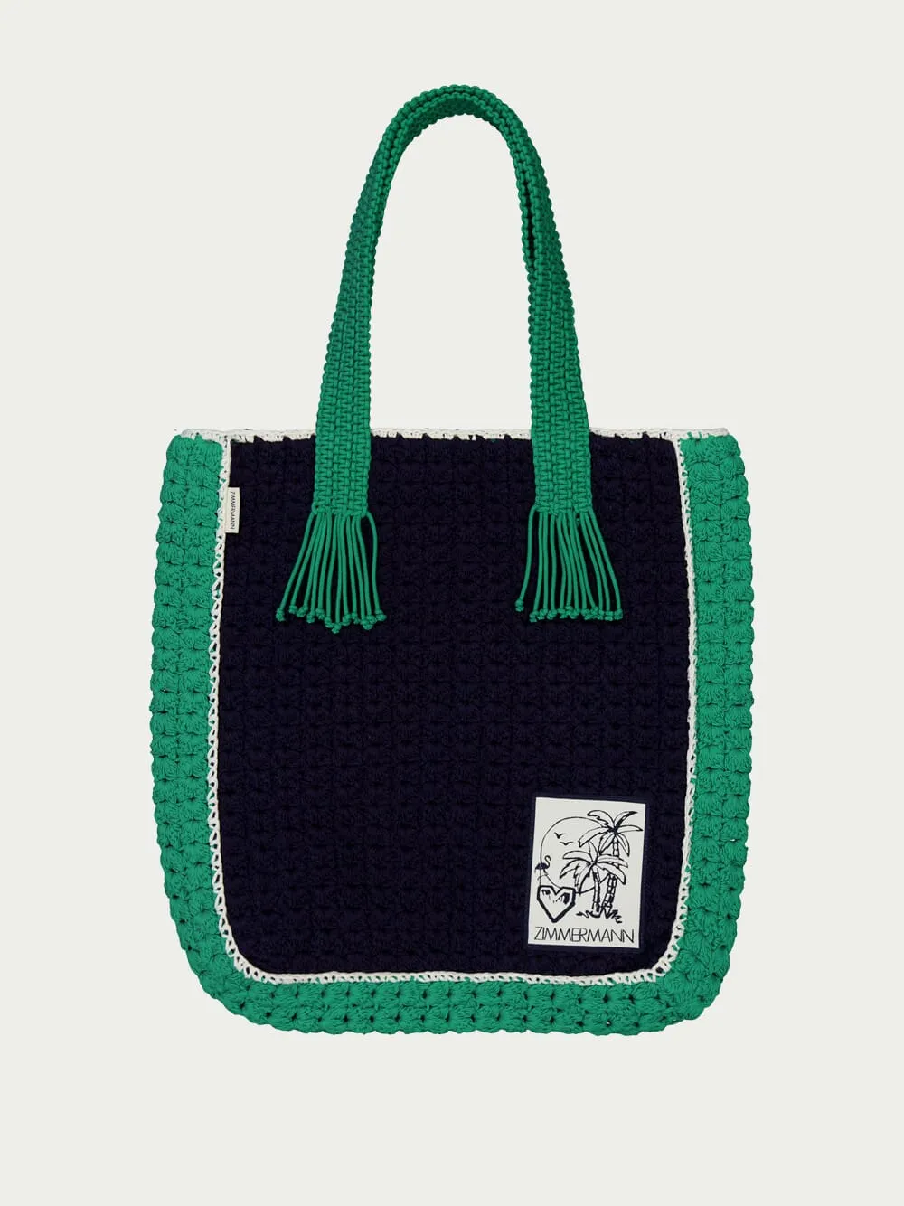 Crochet-Knit Tote Bag