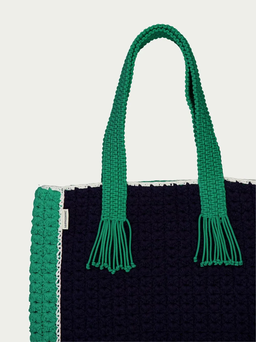 Crochet-Knit Tote Bag