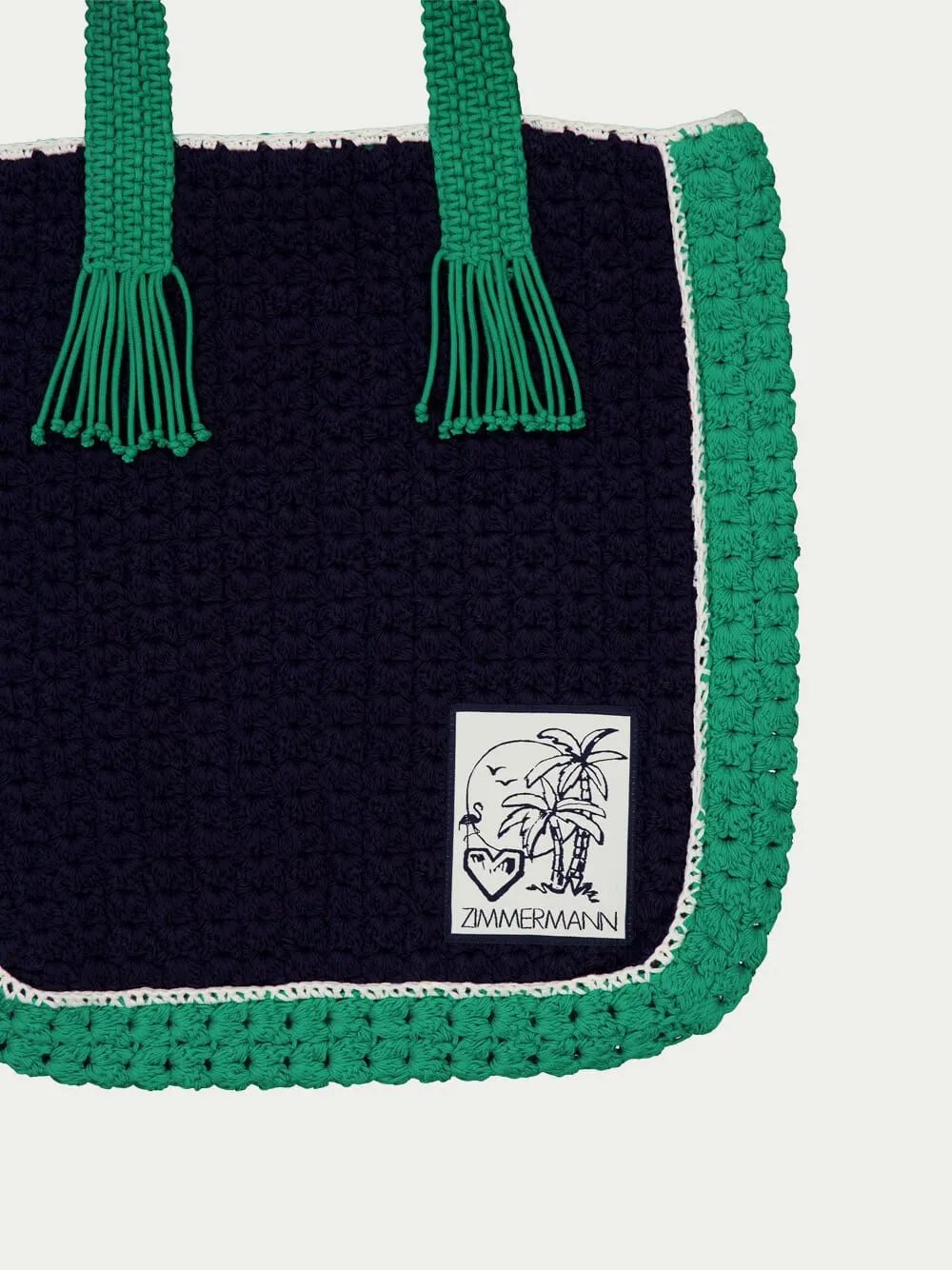 Crochet-Knit Tote Bag