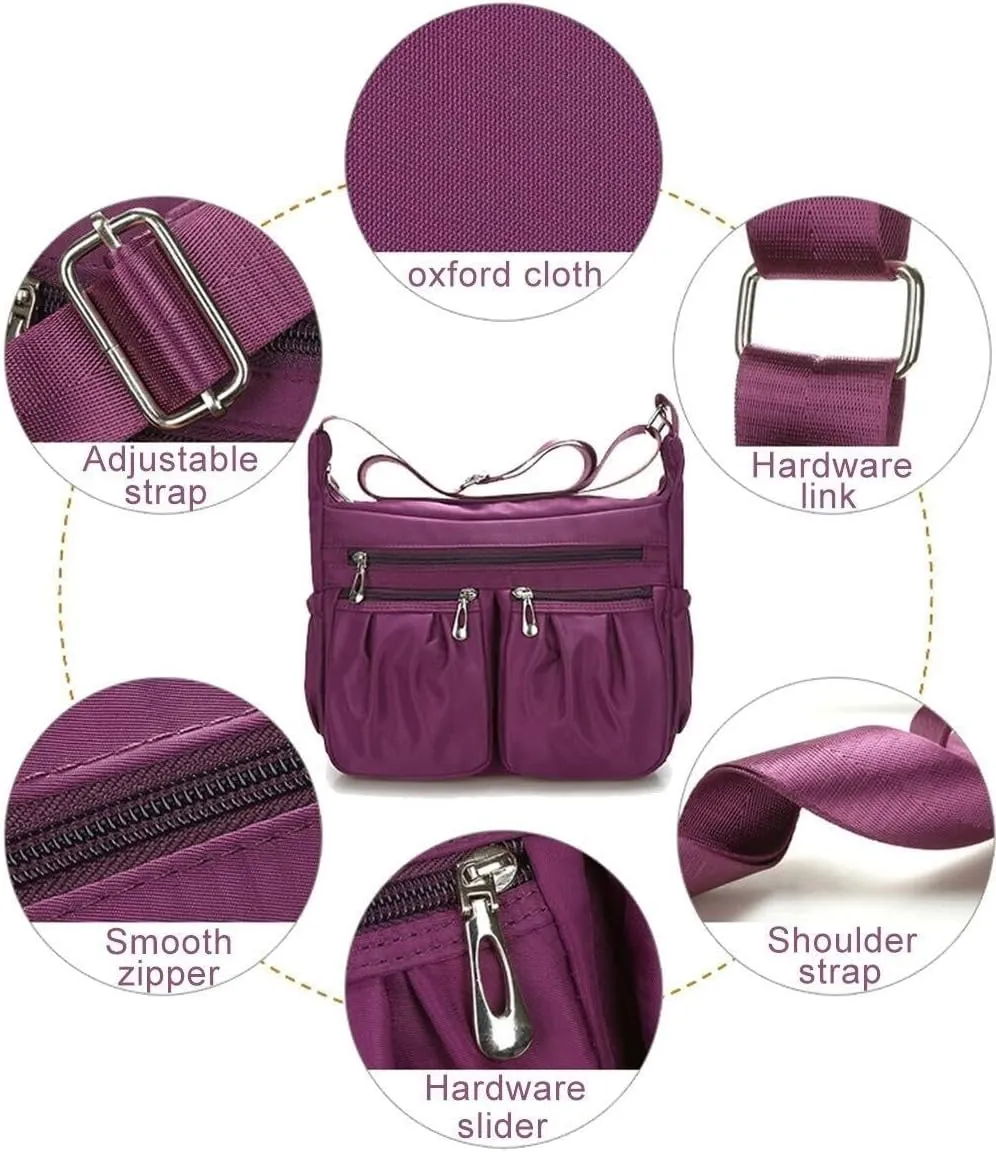 Crossbody Bag for Women Waterproof Shoulder Bag Nylon Casual Travel Purses and Handbags Lightweight Work Bag