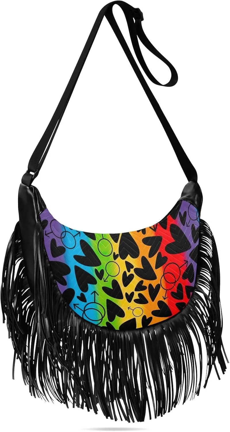 Crossbody Bags for Women Fringe Tassel Crossbody Purse Boho Fringe Purse Hippie Crossbody Bag