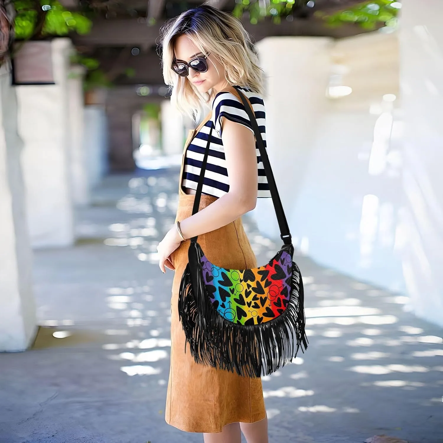 Crossbody Bags for Women Fringe Tassel Crossbody Purse Boho Fringe Purse Hippie Crossbody Bag