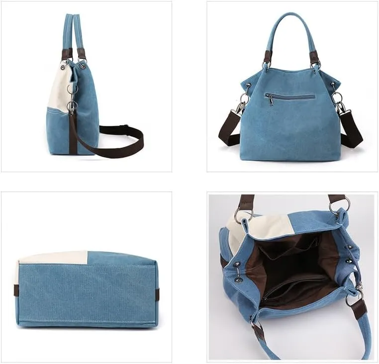 Crossbody Bags For Women Trendy Fashion Shoulder Bag Purse For Ladies Vintage Top Handle Bag Commuter Tote Handbags Blue
