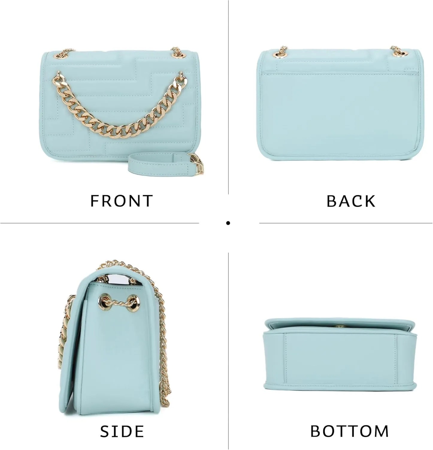 Crossbody Bags for Women,Vegan Leather Purses for Women,Small Shoulder Handbags with Chain Strap