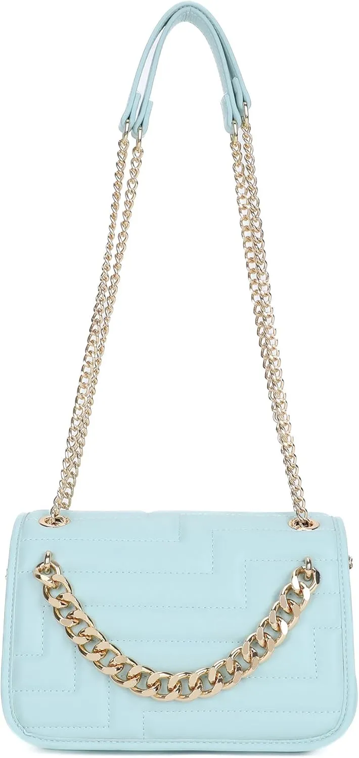 Crossbody Bags for Women,Vegan Leather Purses for Women,Small Shoulder Handbags with Chain Strap