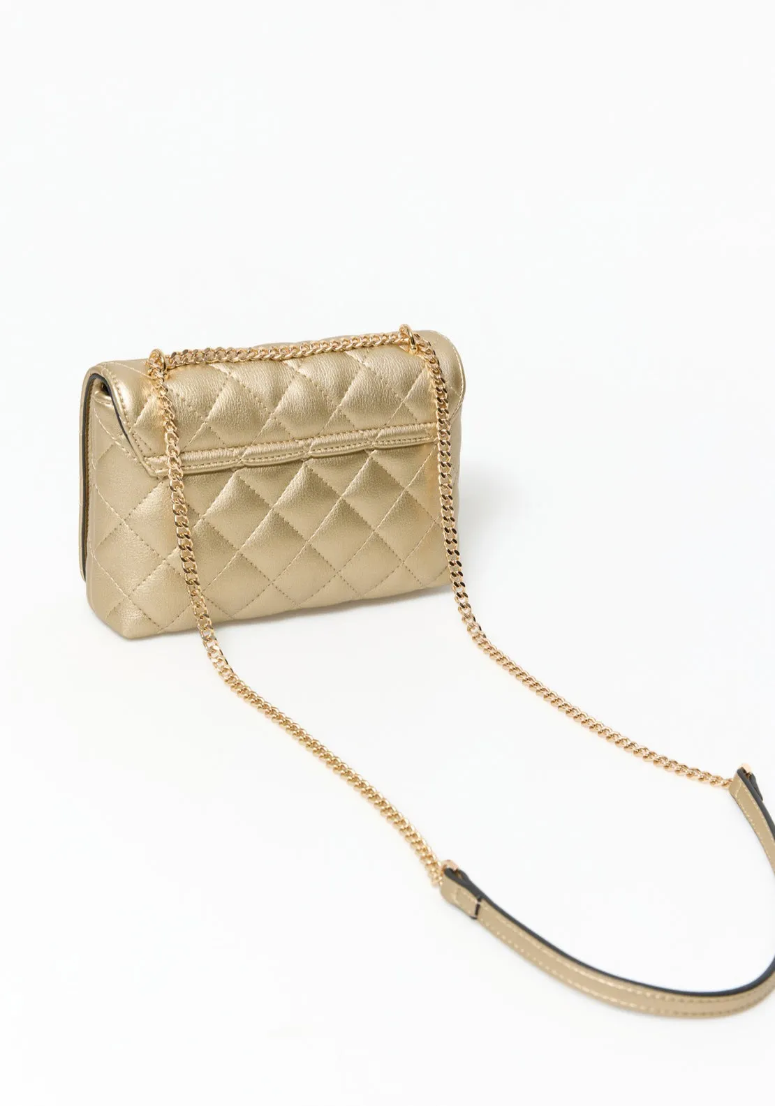 Crossbody Quilted Metallic - Gold