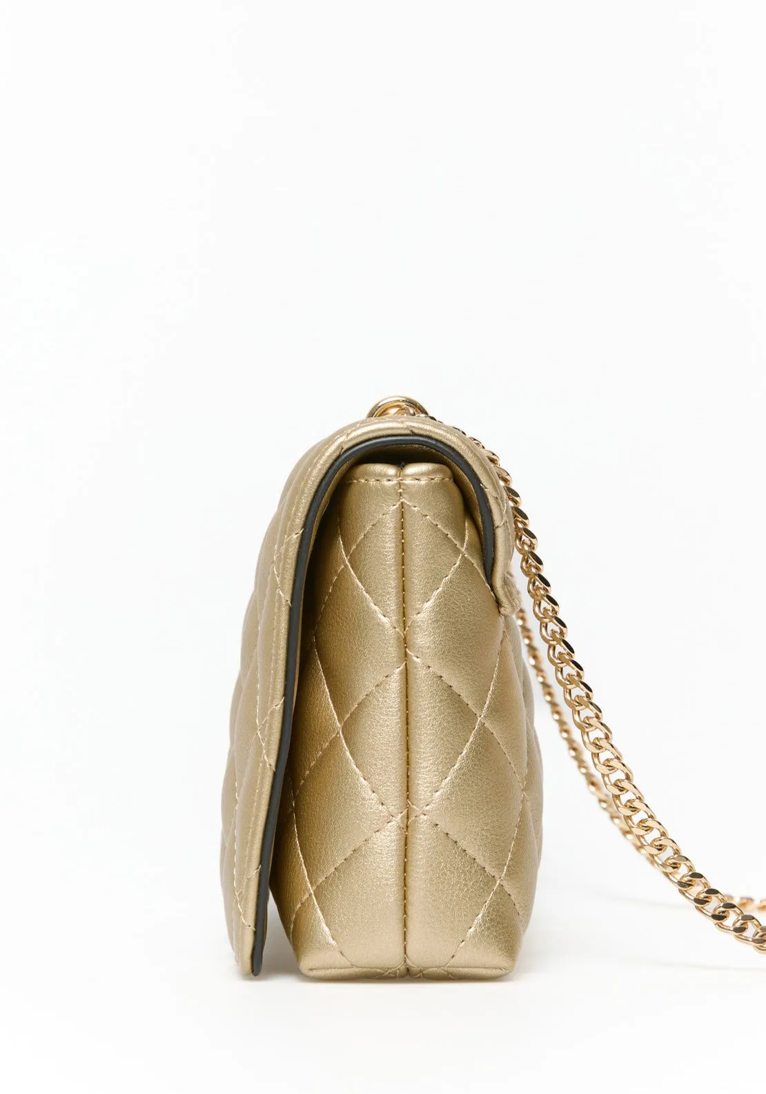 Crossbody Quilted Metallic - Gold