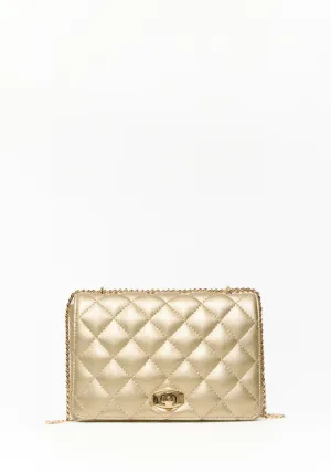 Crossbody Quilted Metallic - Gold