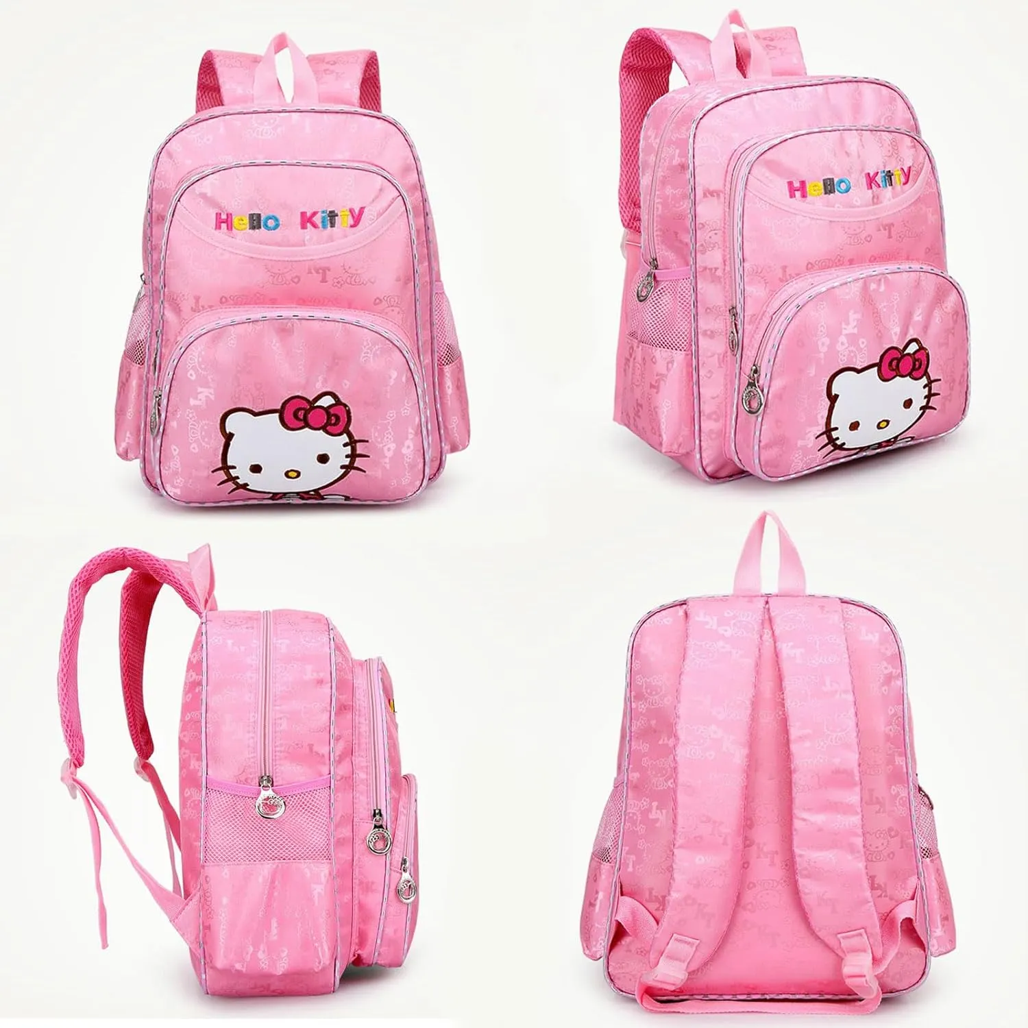 Cute Anime Backpack, 14 Inch Large Capacity Nurse Bag Bookbag, Waterproof Casual Daypack for Travel (pink)