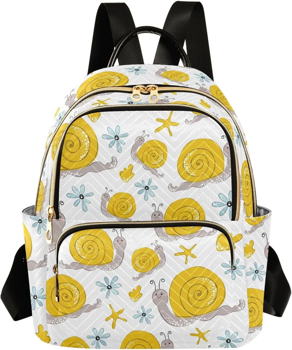 Cute Funny Snail Mini Backpack for Women, Travel Backpack Purse Daypack Shoulder Bag for Ladies