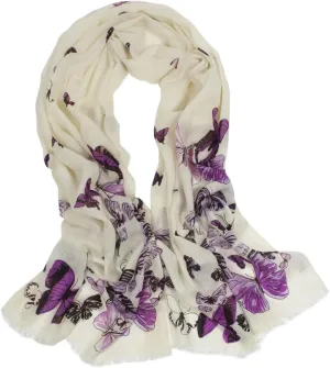 Dahlia Women's 100% wool Scarfs, Wraps, and Shawls, Ink Painting Flower Style