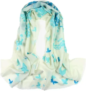 Dahlia Women's 100% wool Scarfs, Wraps, and Shawls, Ink Painting Flower Style