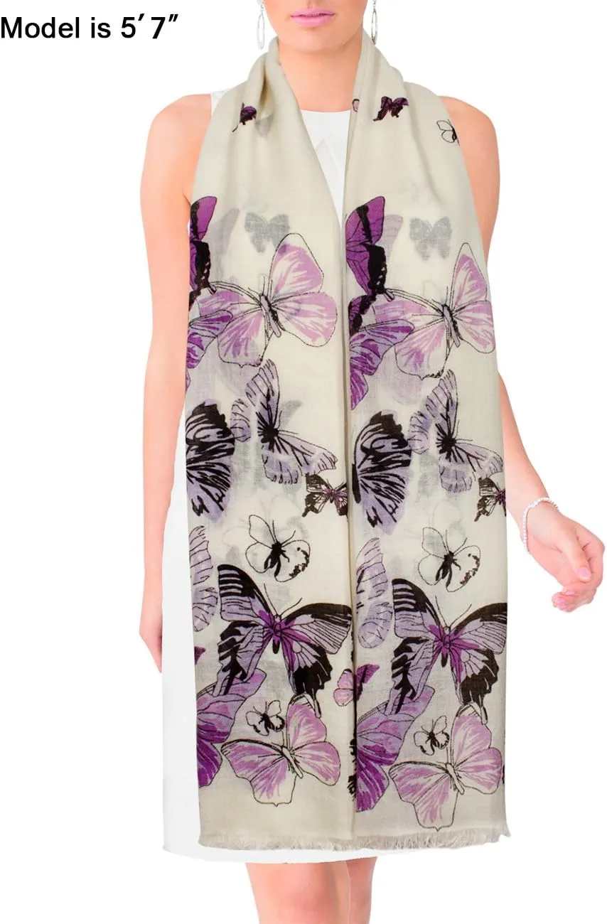 Dahlia Women's 100% wool Scarfs, Wraps, and Shawls, Ink Painting Flower Style