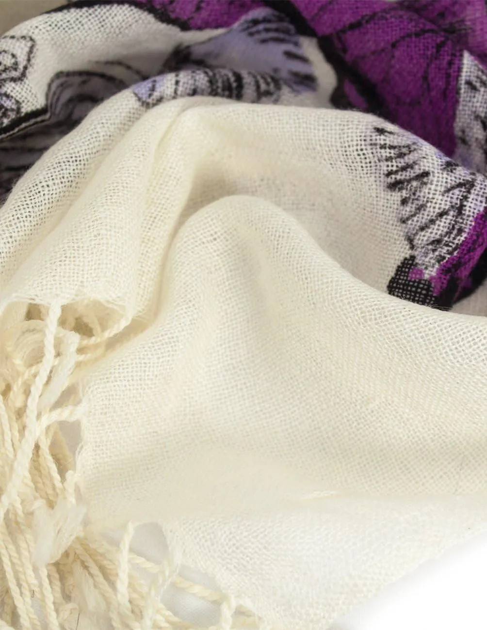 Dahlia Women's 100% wool Scarfs, Wraps, and Shawls, Ink Painting Flower Style