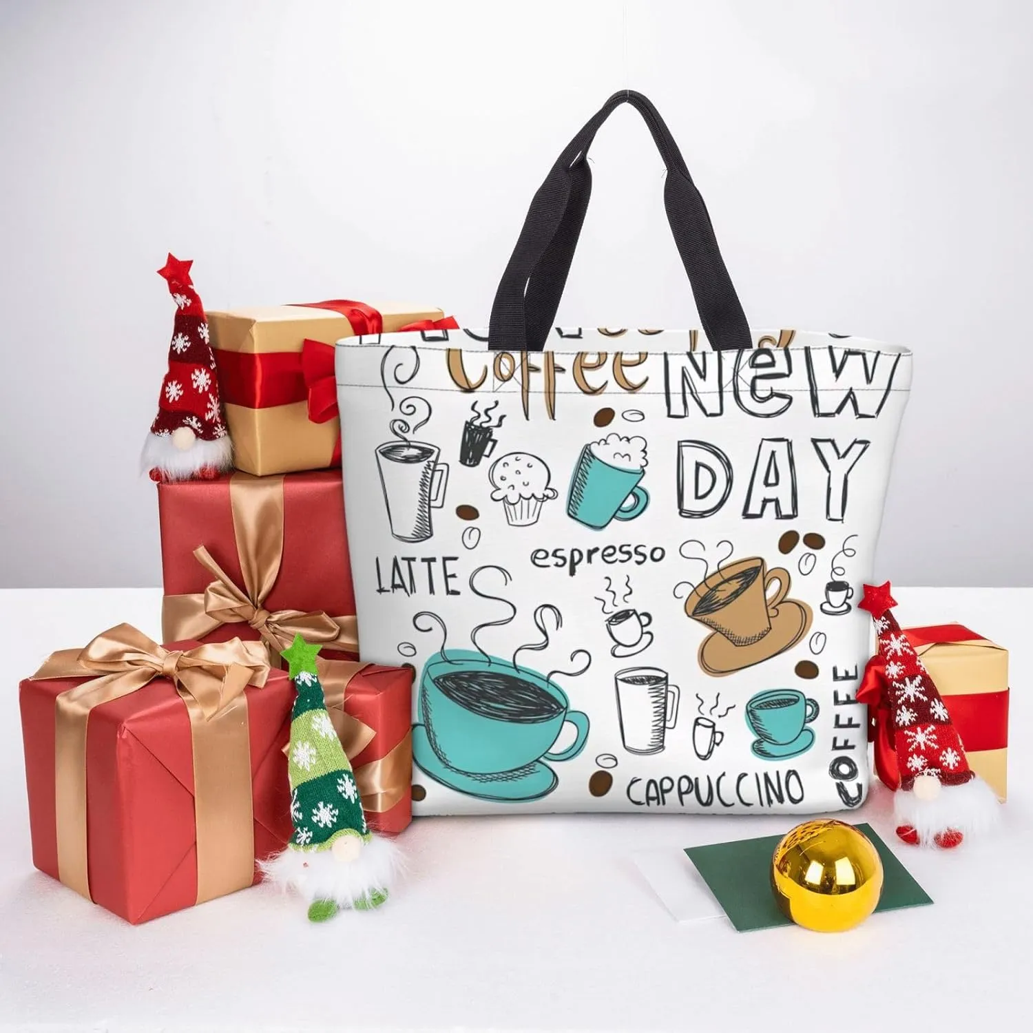 Delicious Coffee Print Fashion Tote Bag,Travel Handbag For Women, Hobo Bags, Work Shoulder Bags Crossbody Bag