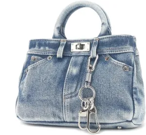 Denim Purse Designer Handbags for Women Y2K Shoulder Bag Crossbody Bags for Women Trendy Coquette (Denim Blue,One Size)