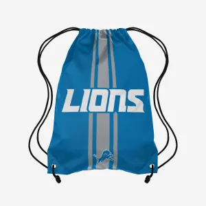 Detroit Lions Team Stripe Wordmark Drawstring Backpack