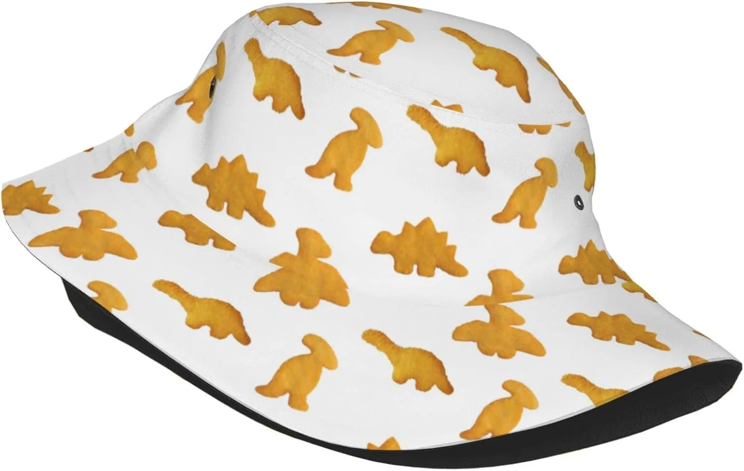 Dino Nugs Bucket Hat for Men Women Printed Fisherman Hat Packable Sun Cap Travel Outdoor Beach Caps