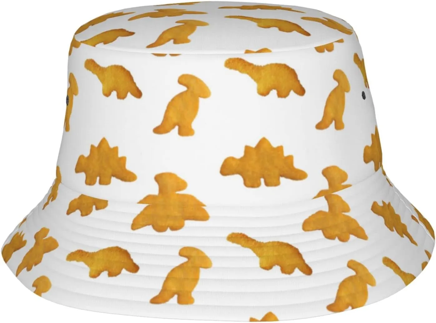 Dino Nugs Bucket Hat for Men Women Printed Fisherman Hat Packable Sun Cap Travel Outdoor Beach Caps