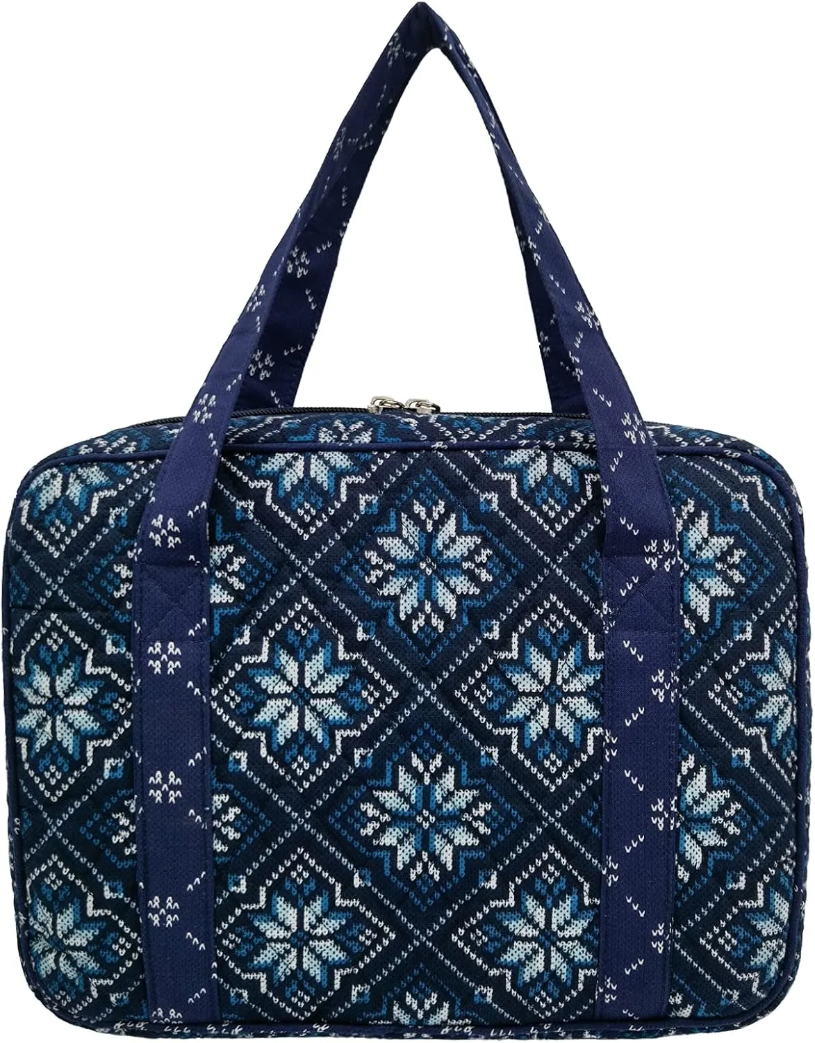 DIWI Quilted Bible Cover Extra Large Sizes 11.25 X 8.25 X 2.75 Inches Bible Tote Good Book Case (XL, C2 Blue Pane)
