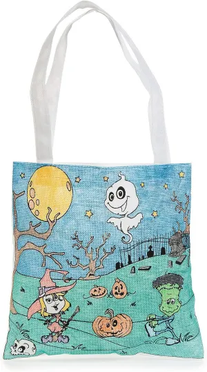 DIY Halloween Tote Bags - Set of 12 - Party Crafts for Kids and Fun Home Activities