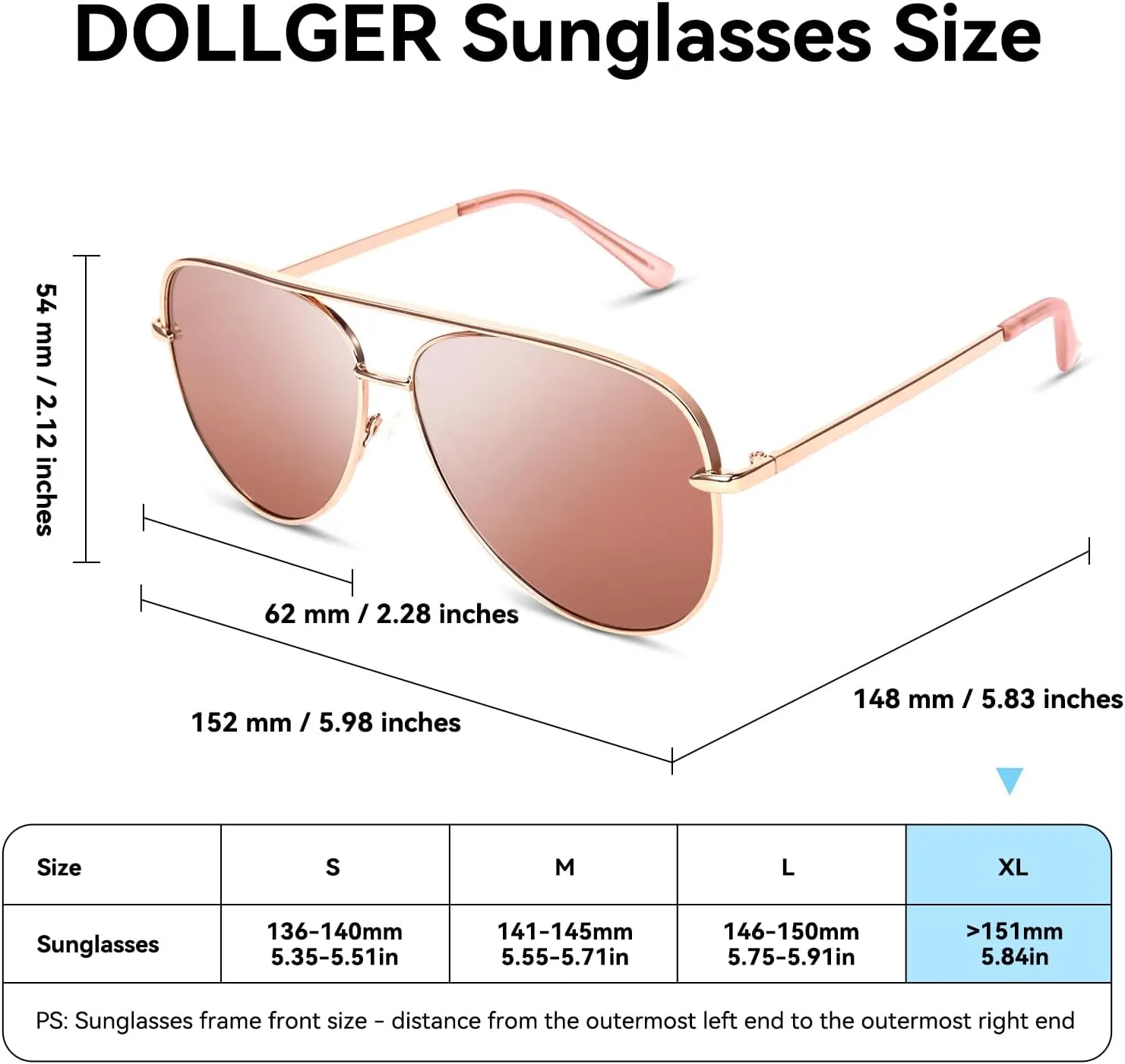 Dollger Polarized Oversized Aviator Sunglasses for Women Men Retro Trendy Lightweight Metal Frame UV Protection Sun Glasses
