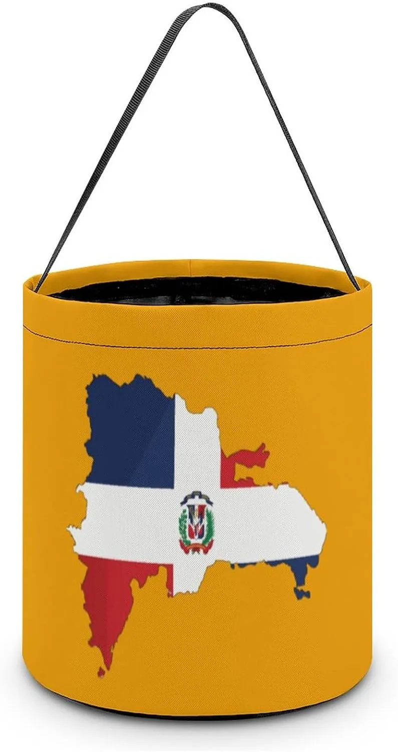 Dominican Republic Map Flag Halloween Easter Trick Or Treat Bags for Candy Funny Candy Bucket Tote Bag Reusable Gift Bags, style, gtxgdrg546
