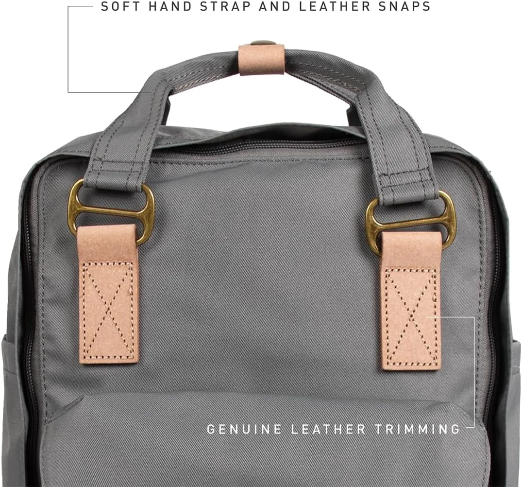Doughnut Travel Laptop Backpack, Slim Durable Daypack Backpacks, Water Resistant Computer 16L Bag for Men & Women Fits 14 Inch Notebook(RE GREY)