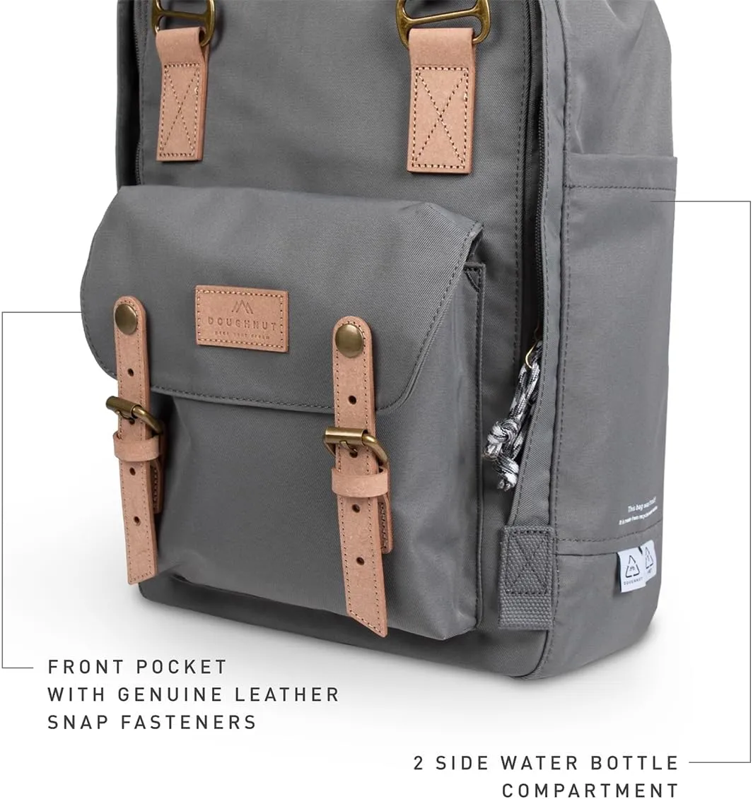 Doughnut Travel Laptop Backpack, Slim Durable Daypack Backpacks, Water Resistant Computer 16L Bag for Men & Women Fits 14 Inch Notebook(RE GREY)