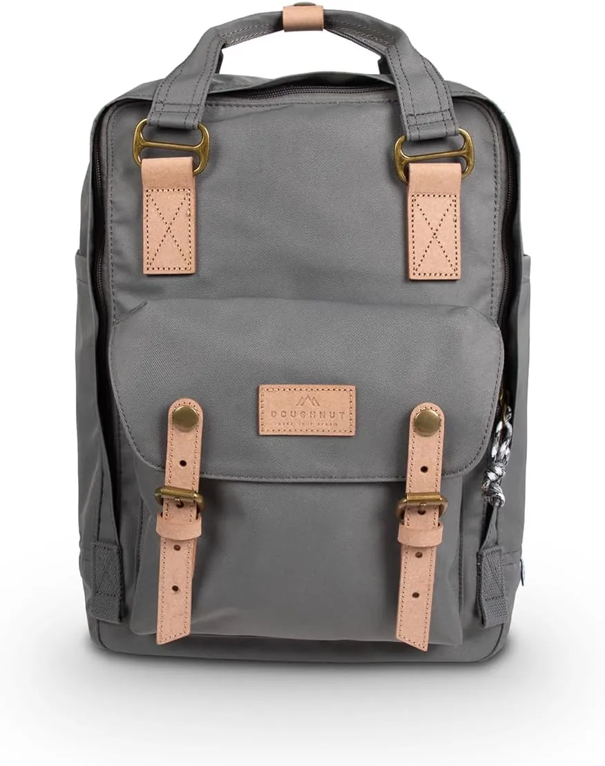 Doughnut Travel Laptop Backpack, Slim Durable Daypack Backpacks, Water Resistant Computer 16L Bag for Men & Women Fits 14 Inch Notebook(RE GREY)
