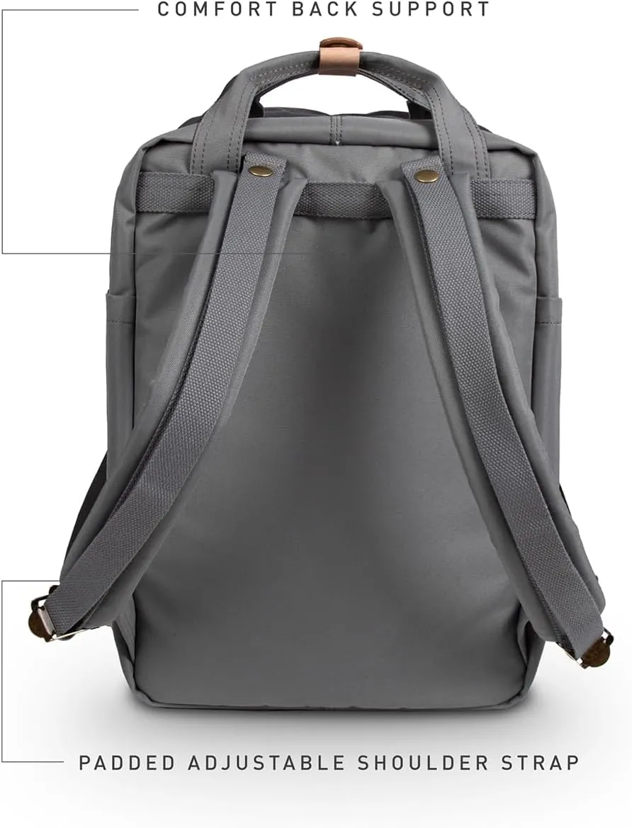 Doughnut Travel Laptop Backpack, Slim Durable Daypack Backpacks, Water Resistant Computer 16L Bag for Men & Women Fits 14 Inch Notebook(RE GREY)