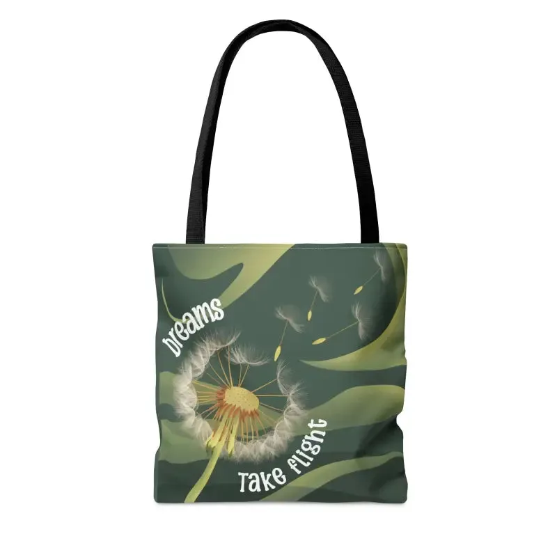 Dreams Take Flight Dandelion Seeds Tote Bag