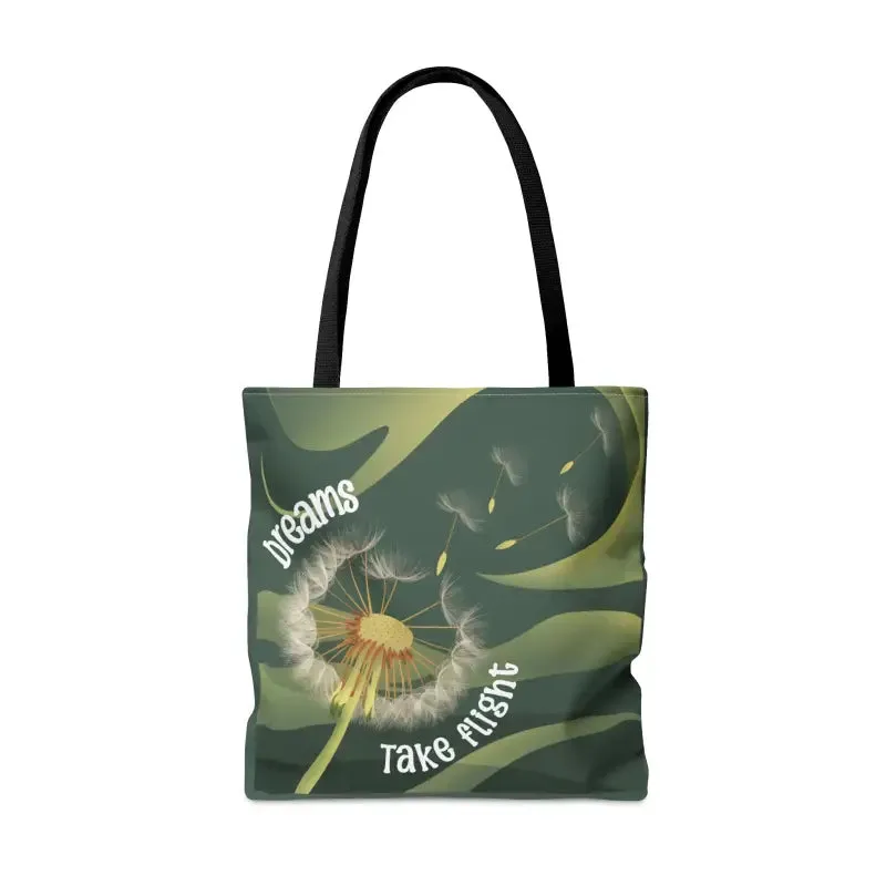 Dreams Take Flight Dandelion Seeds Tote Bag
