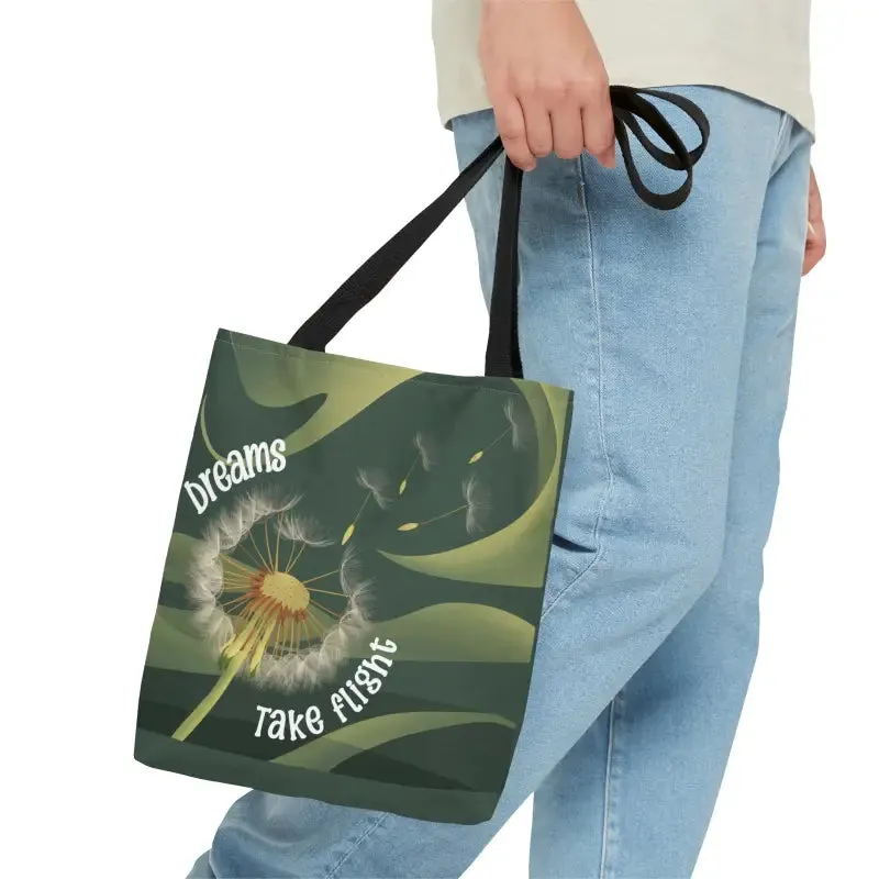Dreams Take Flight Dandelion Seeds Tote Bag