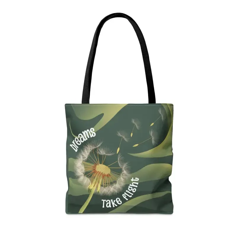 Dreams Take Flight Dandelion Seeds Tote Bag