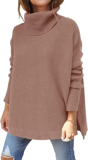 EFAN Women's Turtleneck Oversized Sweaters Fall Outfits Clothes Long Pullover Winter Tunic Tops 2025