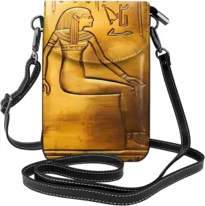 Egypt Hieroglyphics Small Crossbody Bags, Printed Cell Phone Purse with Card Slots, Shoulder Handbag with Strap