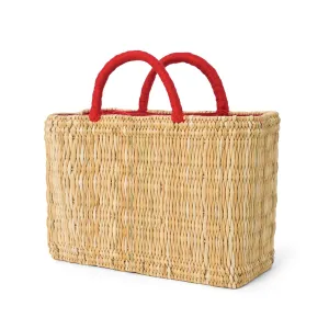 Elegant Boho Wicker Tote Bag - Perfect mothers day gifts for Mom, Women's Fashion Handbag, Picnic Basket, Birthday, Anniversary Presents, French Market Basket - Large, Stylish and Versatile (Small)