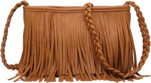 Emprier Women Hobo Fringe Crossbody Purse Vintage Small Tassel Shoulder Handbags Envelope Tassel Purses