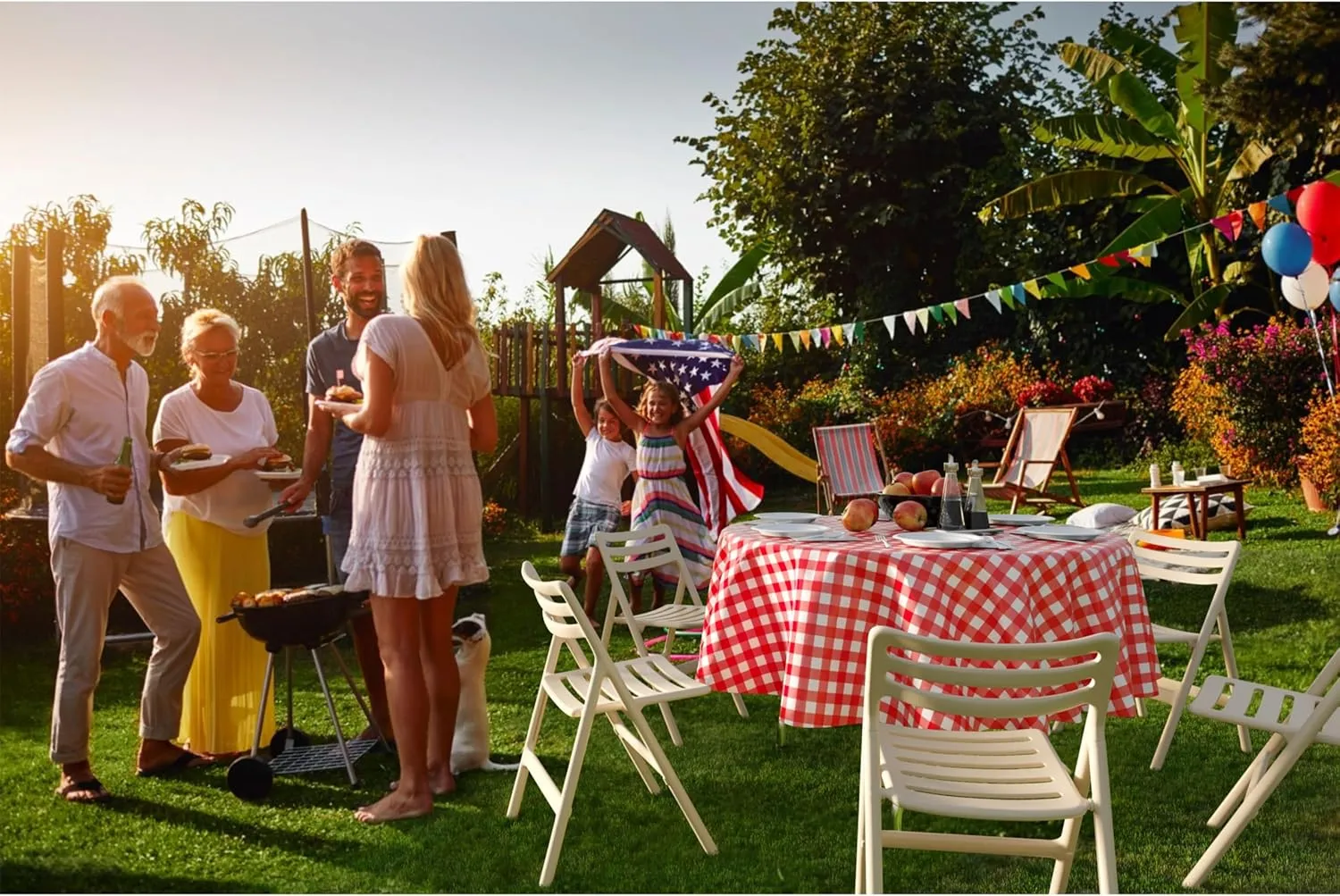 Exquisite Picnic Table Cover - 12 Pack Premium Round Tablecloth - Red & White Checkered BBQ Plastic Table Cover - Gingham Checkerboard Disposable Plastic Tablecloth 84 inch. Round