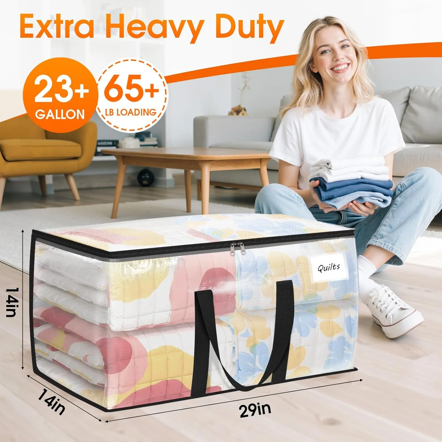 Fab totes Moving Bags Extra Heavy Duty Oversized Storage Bags with Reinforced Handle and Double Zippers,Moving Supplies Totes for Storage Packing Dorm Room Essentials Alternative to Moving Boxes