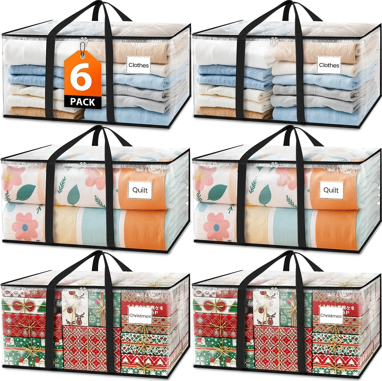 Fab totes Moving Bags Extra Heavy Duty Oversized Storage Bags with Reinforced Handle and Double Zippers,Moving Supplies Totes for Storage Packing Dorm Room Essentials Alternative to Moving Boxes