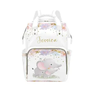 Fantasy Flower Elephant Diaper Bags Backpack Personalized Baby Bag Nursing Nappy Bag Travel Tote Bag Gifts