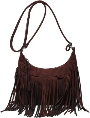 Fashion Tassel Cross-body Shoulder Tote Bag Women's PU Leather Tassel Cross-body Bag