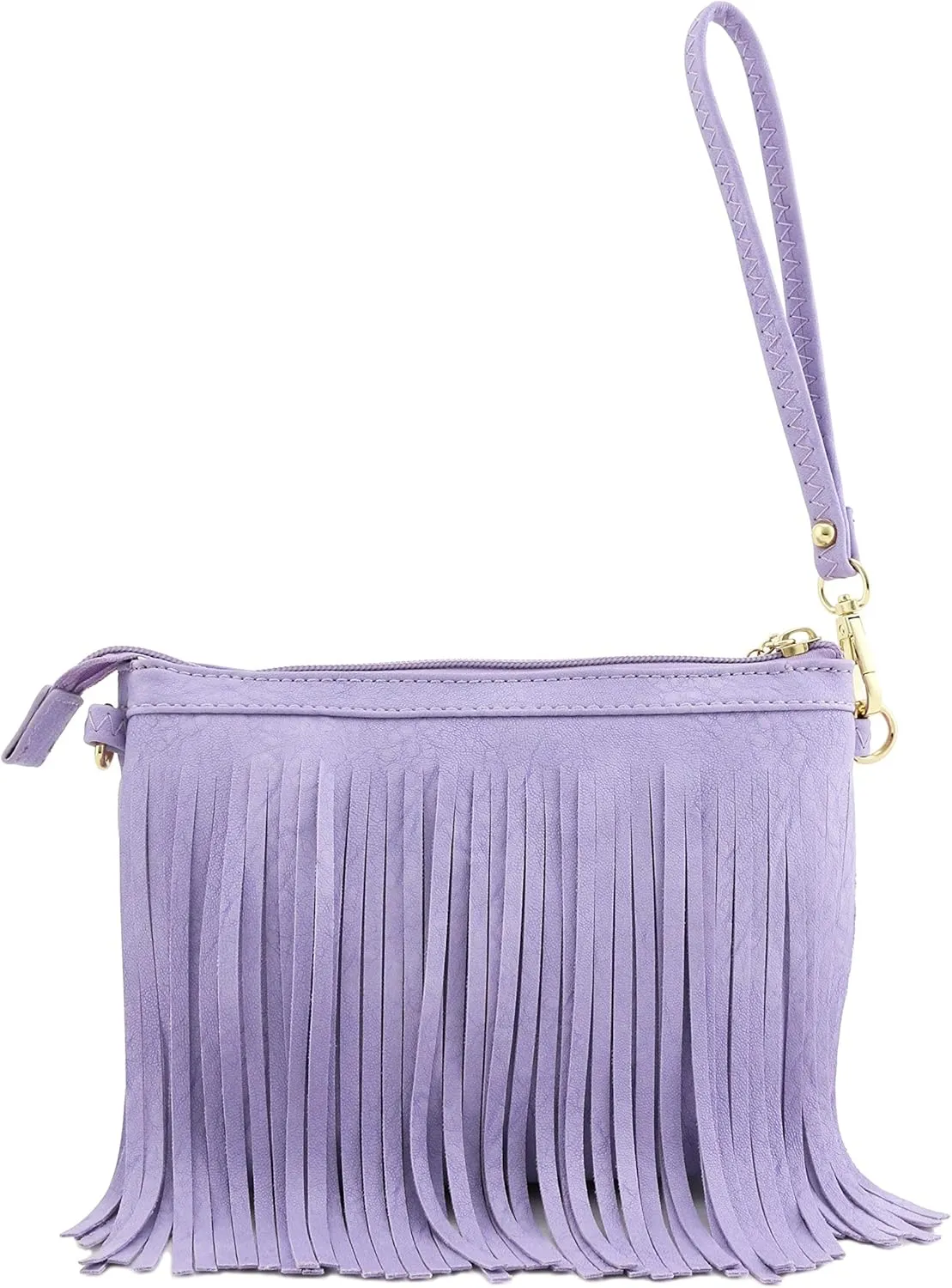 FashionPuzzle Small Fringe Crossbody Bag with Wrist Strap
