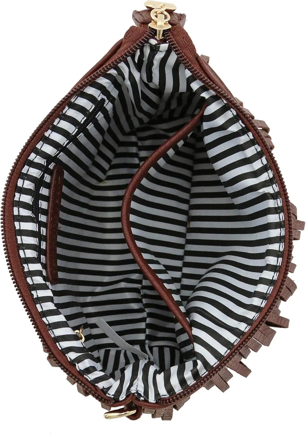 FashionPuzzle Small Fringe Crossbody Bag with Wrist Strap
