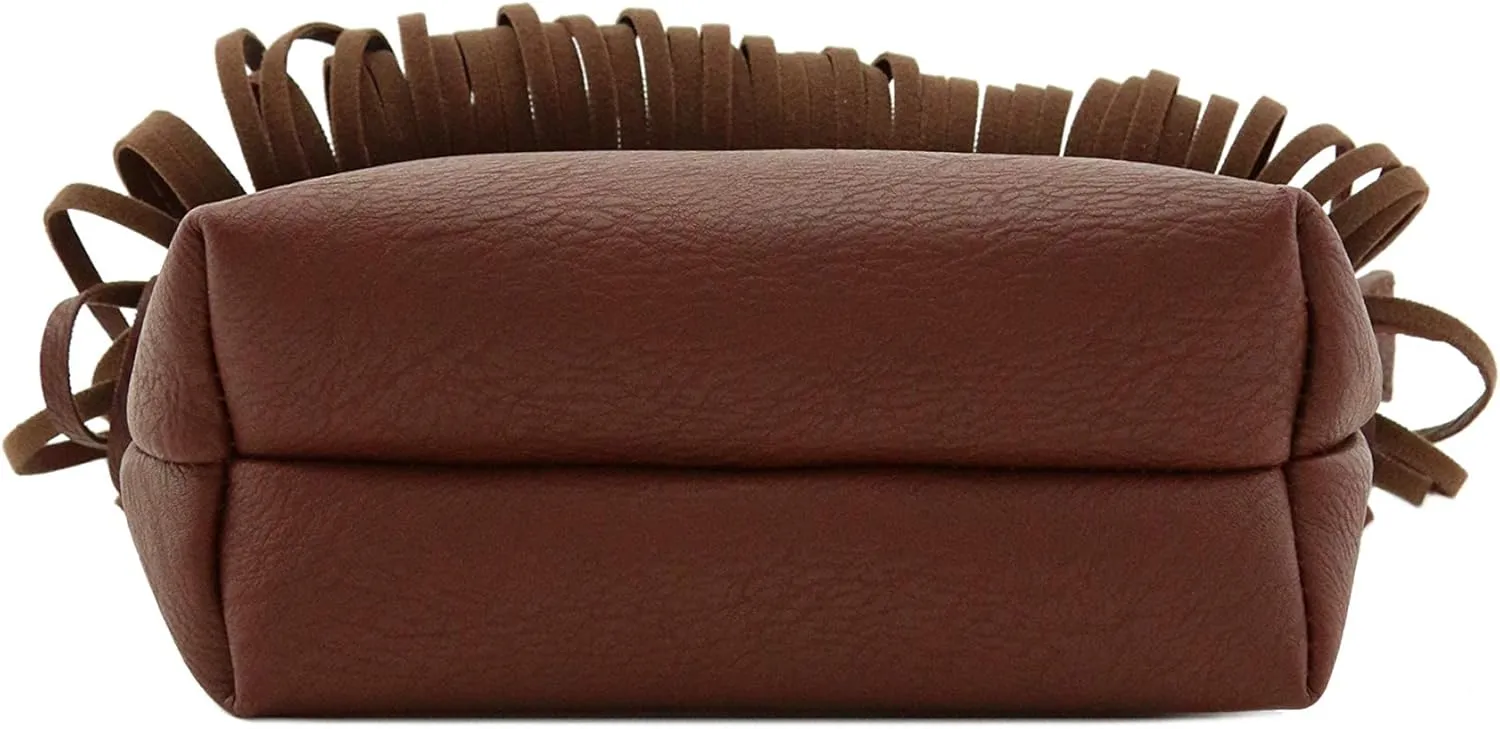 FashionPuzzle Small Fringe Crossbody Bag with Wrist Strap