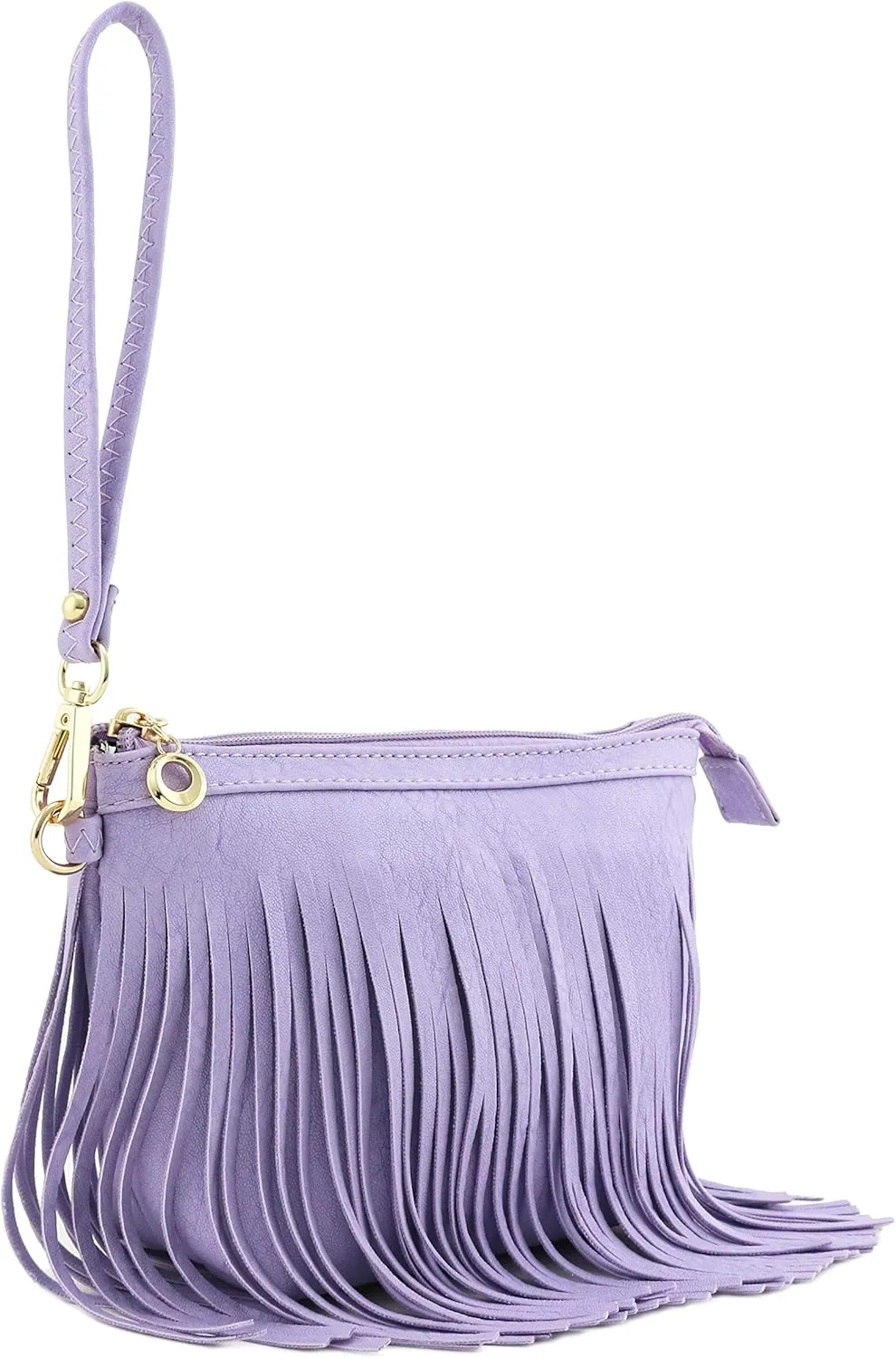 FashionPuzzle Small Fringe Crossbody Bag with Wrist Strap